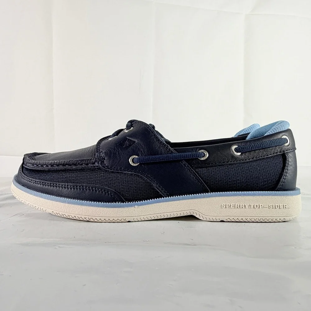 Sperry Top-Sider Men's Surveyor 2-Eye Leather Navy Boat Shoes Size 11.5 M